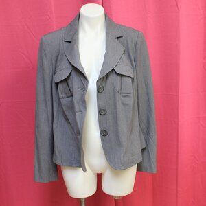 #564B Lane Bryant Grey Dress Jacket Size 14